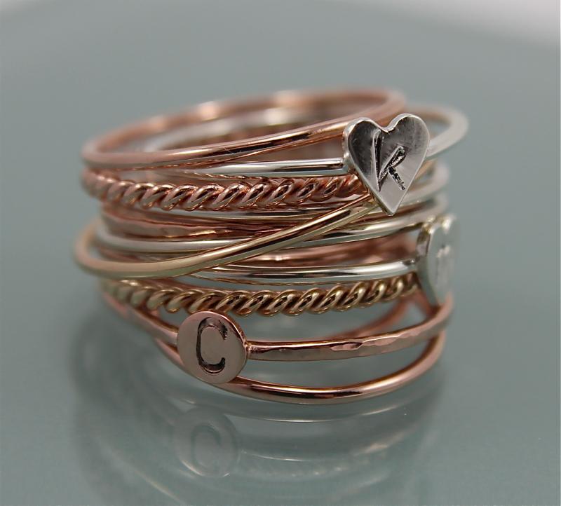 Gold And Silver Stacking Rings
